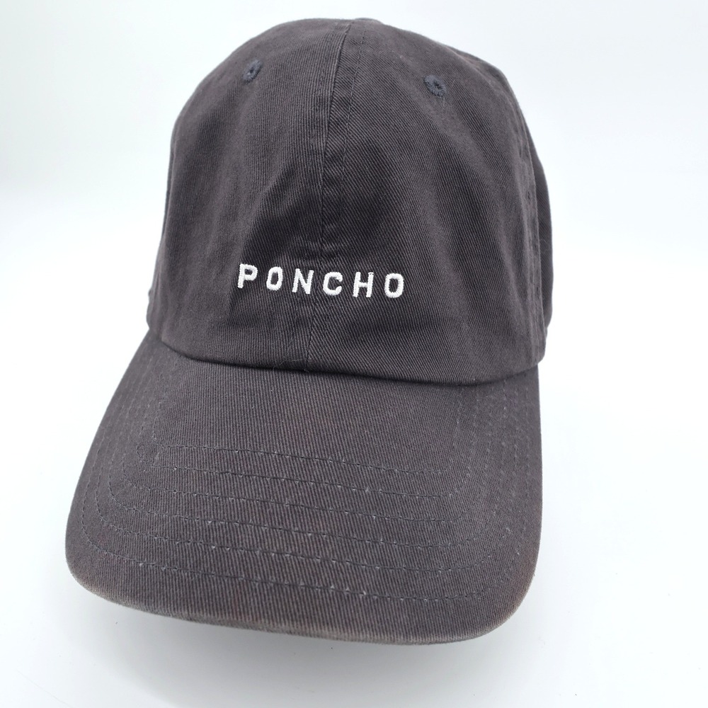 Poncho Outdoors Dark Gray Baseball Cap Made For The Outdoors Adjustable Strap